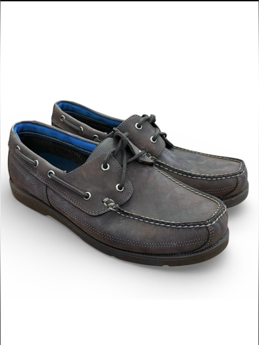 Timberland 2 Eye Boat Shoes Mens 10.5 Wide Brown Leather Deck Casual Comfort